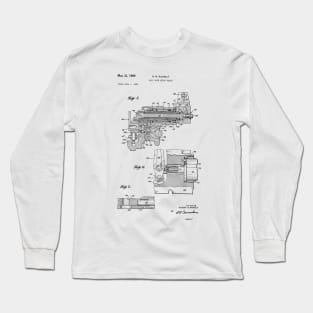 Fail Safe Servo Valve Vintage Patent Hand Drawing Long Sleeve T-Shirt